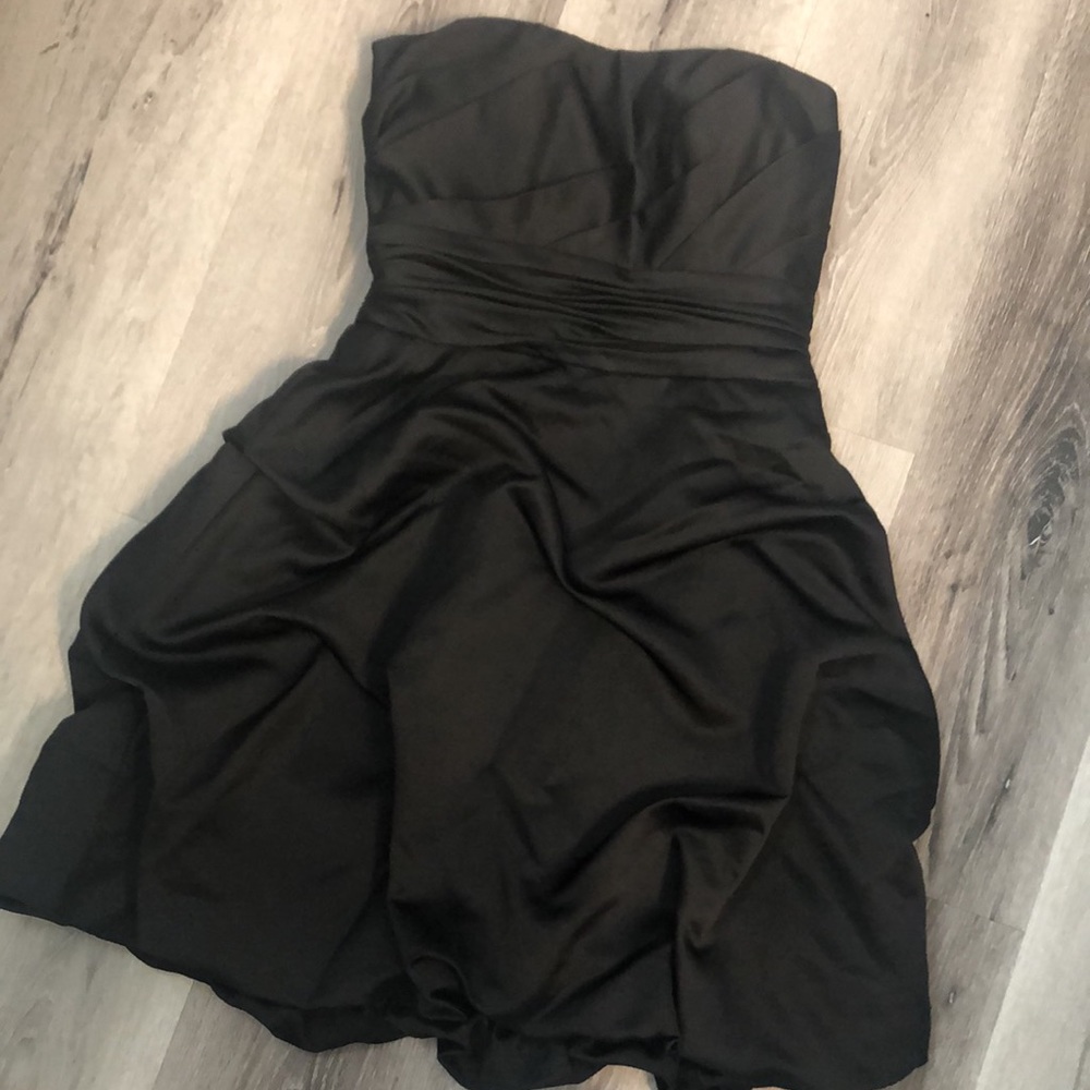 David’s Bridal Black Strapless Dress * size 4